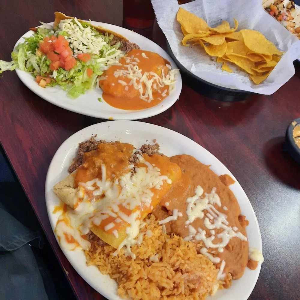 Enchiladas with Tamal and Chili Relleno
